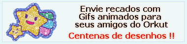 Recados com Mensagens em Glitters para seu Orkut